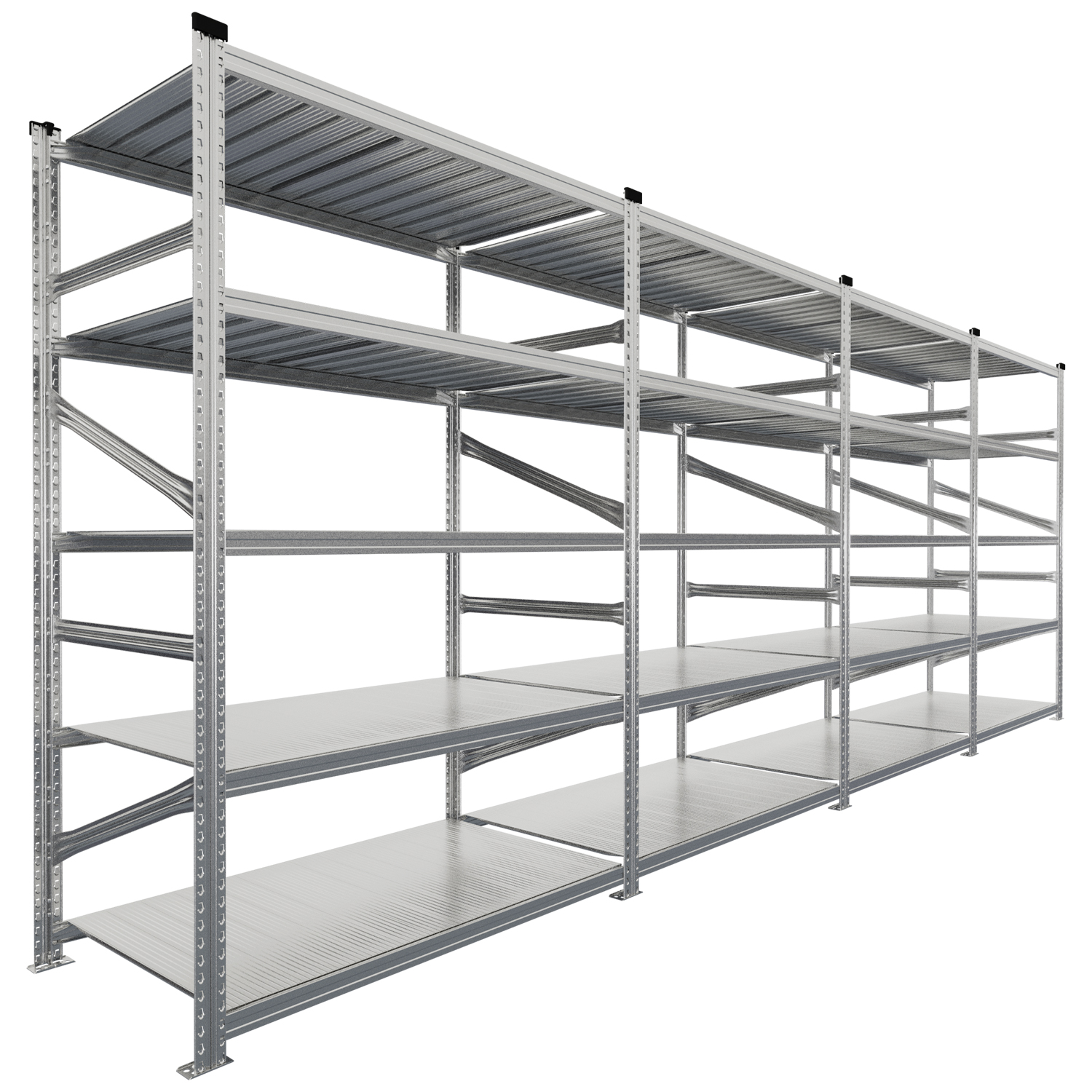 Regał magazynowy ze stali cynkowanej