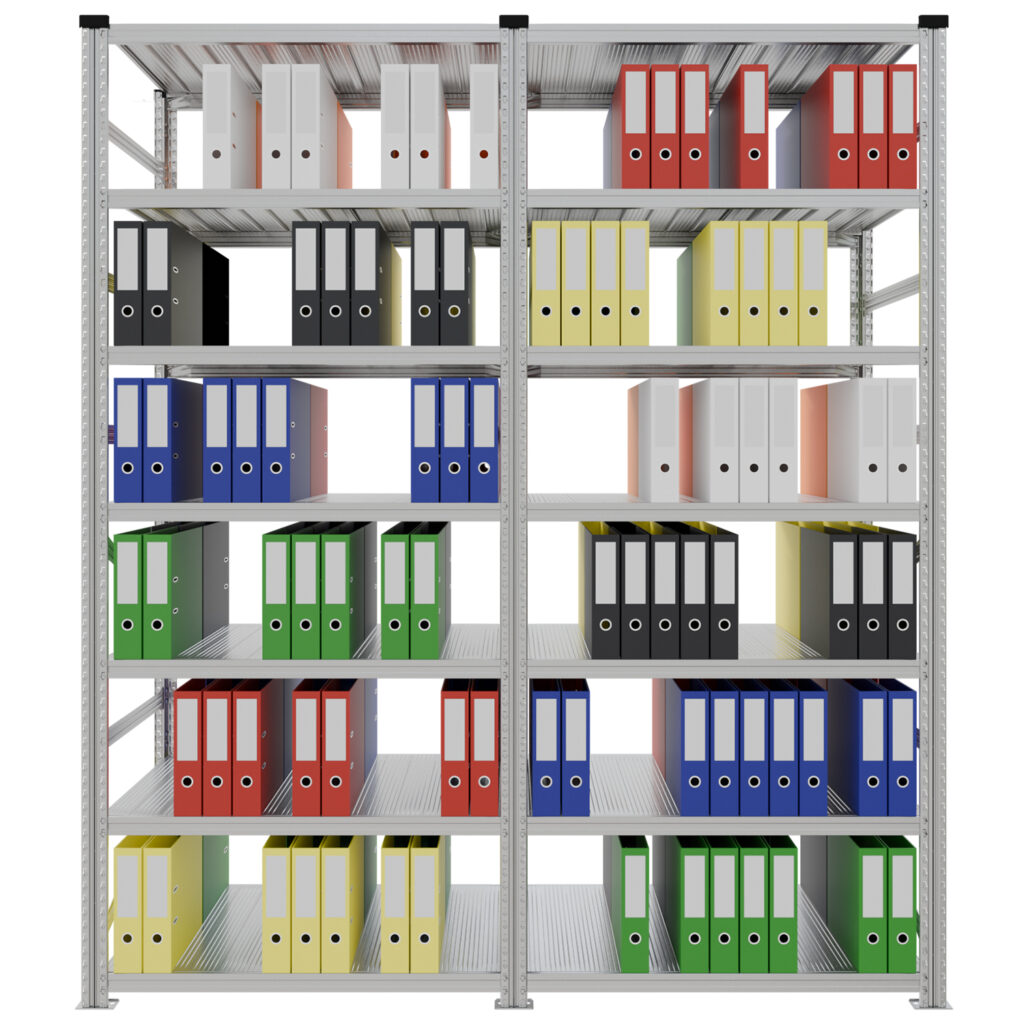 Regał do archiwum na segregatory dwustronny