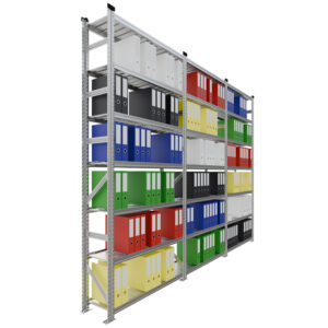 Metalowy regał na segregatory