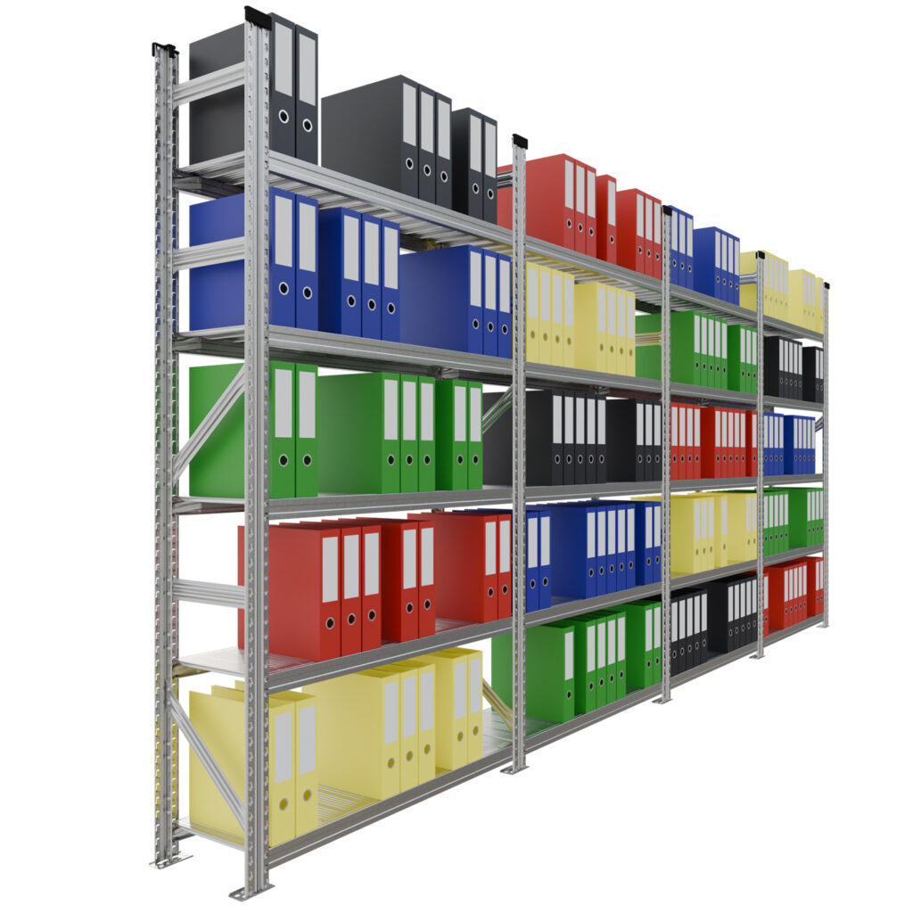 Regał do archiwum na segregatory