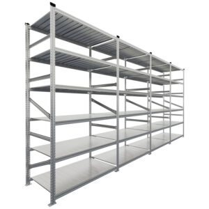 Metalowy regał półkowy