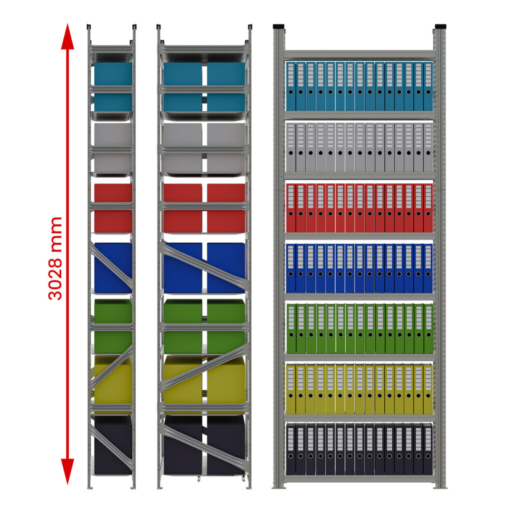 Regały do archiwum na segregatory