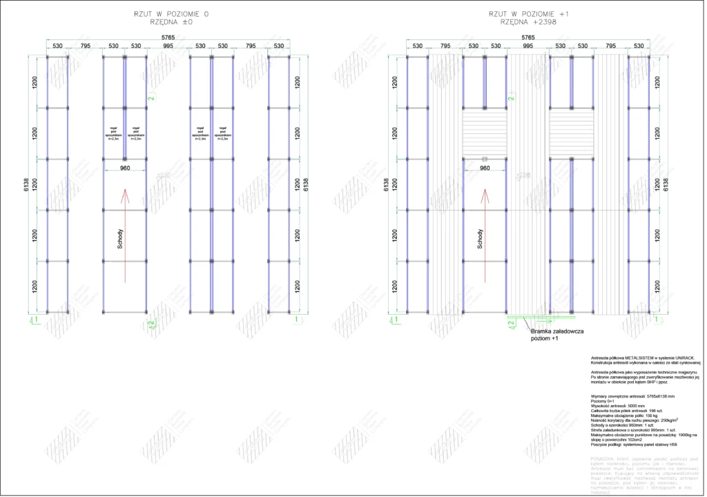 Antresola magazynowa projekt