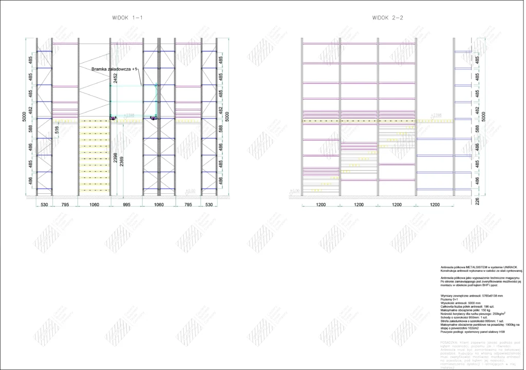 Antresola magazynowa projekt